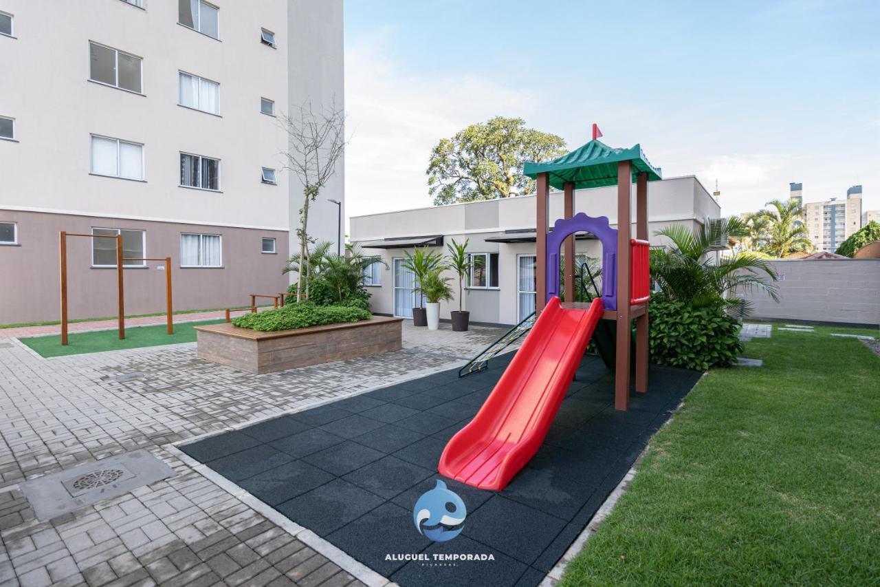 شقة Apartamento 150M Da Praia Com Sacada, Wi-Fi Ar Condicionado, Piscina, Portaria 24H, Playground E Vaga De Garagem Piçarras المظهر الخارجي الصورة